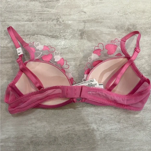 Victoria's Secret Pink Heart Lace Bra - Picture 3 of 6
